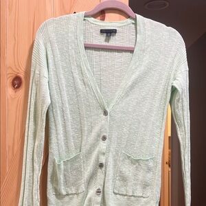 American Eagle Outfitters Light Green Cardigan (mint green)  size medium